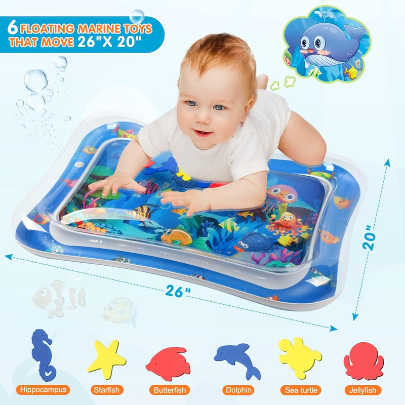 Infinno Premium Baby Water Play Mat for Infants and Toddlers, 3 to 24 Months, Strengthens Muscles, Portable