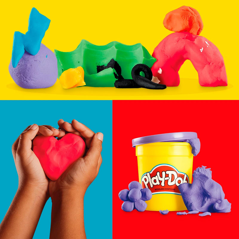 Play-Doh bulk pack of 48 cans, 6 sets of 8 colors, 3oz modeling compound for back to school, classroom, and preschool toys