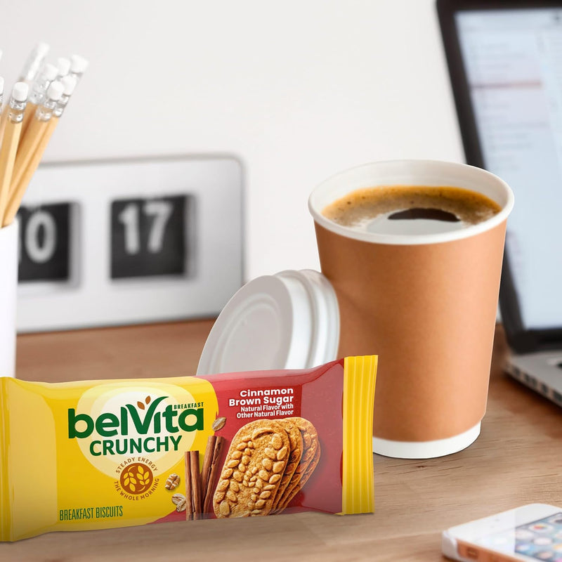 belVita Breakfast Bars Biscuits, Cinnamon Brown Sugar, Value Pack, 12 Packs