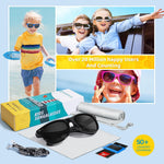 RIVBOS Kids Sunglasses Polarized UV400 TPE with Strap for Boys Girls RBK004 | Flexible rubber frame with UV protection and secure strap for boys, girls, beach, travel and play