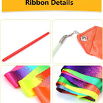 dervea 20 Pack Ribbon Dancing Wands Party Favors for Kids, Rainbow Birthday Decorations, Princess Party Supplies, Girls Party Games, Gymnastics Goody Bag Stuffers (Rainbow)