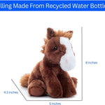 The Petting Zoo Floppy Horse Stuffed Animal Plushie, Gifts for Kids, Wild Onez Wildlife Animals, Horse Plush Toy 8 inches