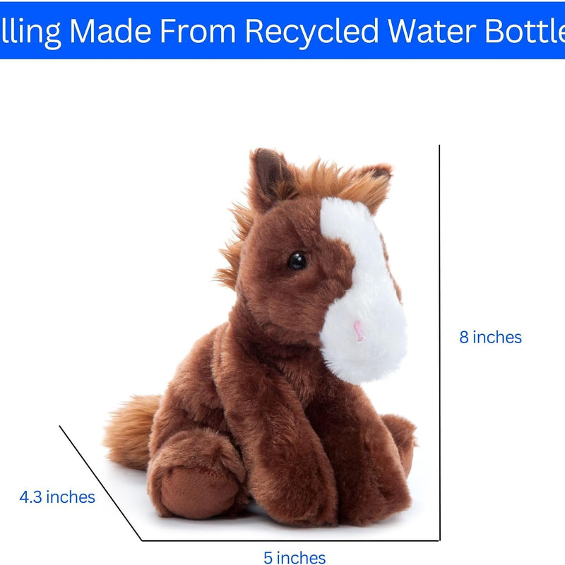 The Petting Zoo Floppy Horse Stuffed Animal Plushie, Gifts for Kids, Wild Onez Wildlife Animals, Horse Plush Toy 8 inches