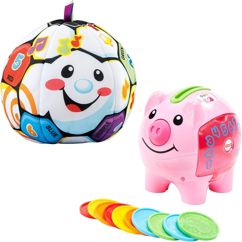 Fisher-Price Laugh & Learn Smart Stages Piggy Bank with Songs and Phrases for Infants 6 Months Plus