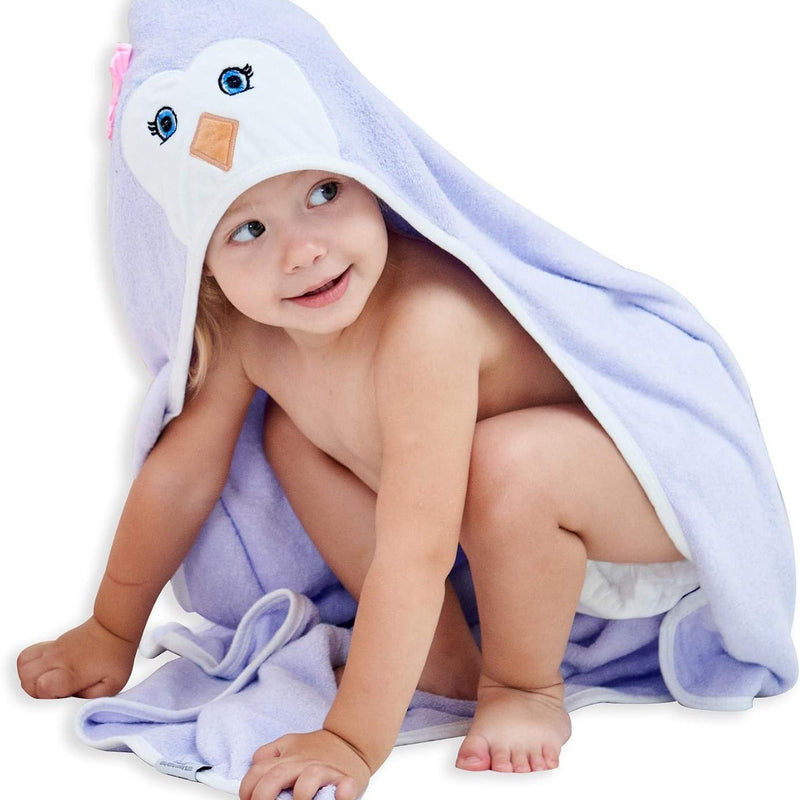 HIPHOP PANDA Hooded Towel - Rayon Made from Bamboo, Bath Towel with Bear Ears for Newborn, Babie, Toddler, Infant - Absorbent Large Baby Towel - Bear, 30 x 30 Inch