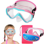 Swim Goggles Kids 6-14, Diving Mask No Tangle Strap，Water Goggles Nose Cover for JR / Youth