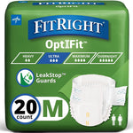 FitRight Ultra Adult Diapers, Disposable Incontinence Briefs, Leak-Proof Diaper, Absorbent Briefs For Men and Women, Maximum Protection, Medium, 32 – 44 in, 20 briefs per bag