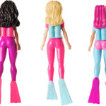 SwimWays Barbie Dive Characters 3-Pack of Pool Toys for Ages 5+ | Weighted Waterproof Figurines Sink and Encourage Active Summer Play; Builds Swimming Confidence With Diving Games and Races