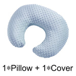 ESEN Nursing Pillow and Body Positioner for Breast Feeding and Bottle Feeding, Ultra Soft Baby Breastfeeding Pillows with Removable Nursing Pillow Cover for More Support for Mom and Baby (Blue)