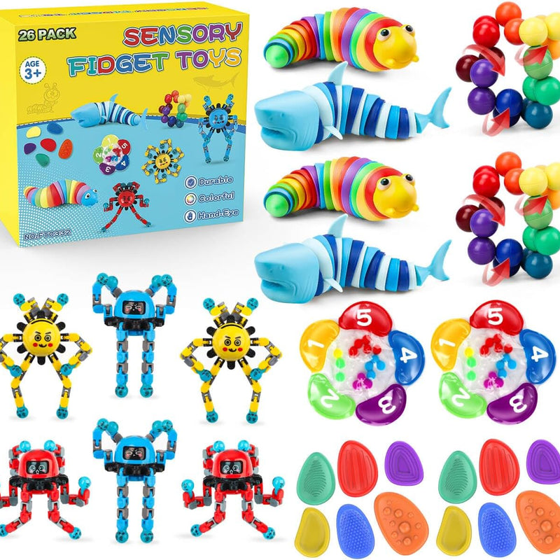 Fidget Sensory Toys for Kids Adults with Autism ADHD: 13 Pack Anxiety Relief Items Toy, Fun Classroom Prize & Travel Toys, Stress Relief Toy Gifts Party Favors for Kids