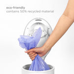 Ubbi Diaper Pail Plastic Bags, 13-Gallon Capacity, 3 Pack, 75 Count | Disposable Baby Waste Bags, Made from 50% Recycled Material, Each Bag Holds Up To 50 Newborn Diapers