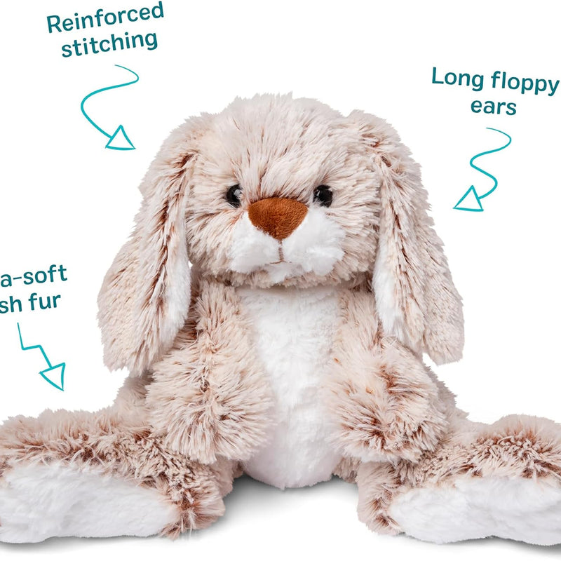 Melissa & Doug Burrow Bunny Plush Toy for Toddlers 3+, Soft and Snuggly with Floppy Ears and Fluffy Tail