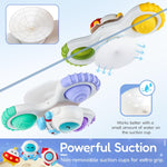 ALASOU 3PCS Pop Suction Cup Spinner Sensory Airplane Travel Toys for 1 Year Old Boy Girl Infant Toddlers|Novelty Spinning Tops 12 18 Months|1 2 Year Old Boy Birthday Gift|Baby Bath Toy Kids Ages 1-3
