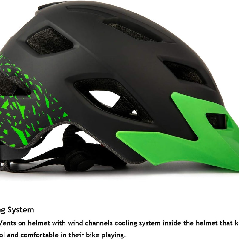 Exclusky Kids Bike Helmet Adjustable Safety Lightweight Children Bicycle Helmet for Ages 5-8-14