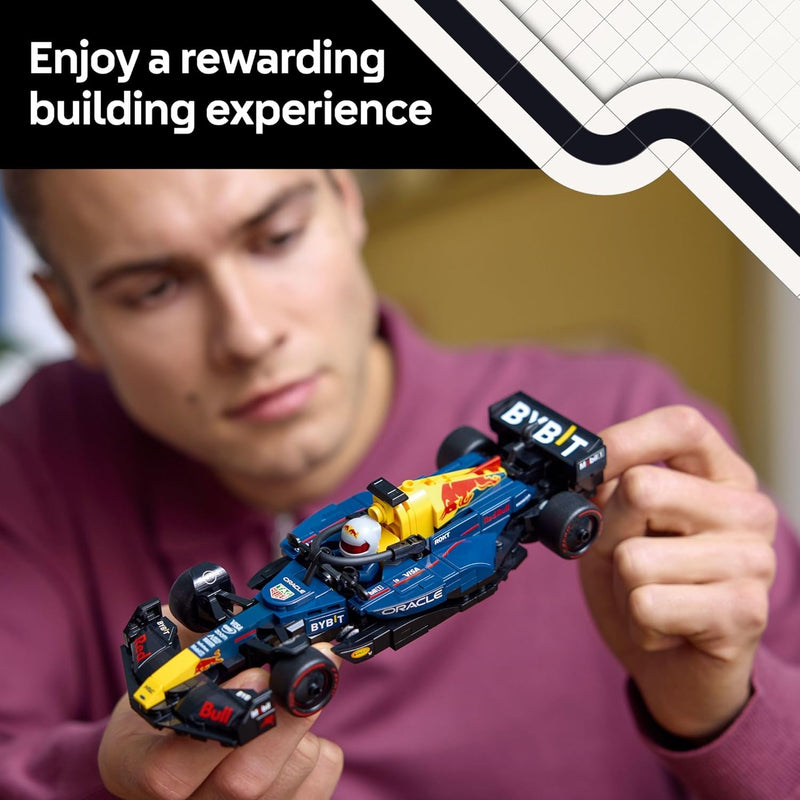 LEGO Speed Champions Oracle Red Bull Racing F1 Race Car Model Kit for Adults, Ages 18+ with Realistic Features - Red Bull F1 Display