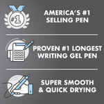 Pilot G2 Pens, Premium Refillable and Retractable Rolling Ball Gel Pens, Fine Point, 0.7mm, Black Ink, 5-Pack