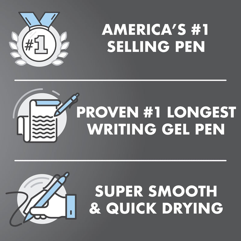 Pilot G2 Pens, Premium Refillable and Retractable Rolling Ball Gel Pens, Fine Point, 0.7mm, Black Ink, 5-Pack