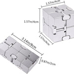 JOEYANK Fidget Cube New Version Fidget Finger Toys - Metal Infinity Cube Prime for Stress and Anxiety Relief/ADHD, Ultra Durable Sensory Gifts for Adults and Teens Kids