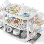 Baby Bottle Drying Rack,3-Tier Large Capacity Countertop Organizer with 360° Ventilation, Removable Drip Tray, Non-Slip Base – Easy to Clean Bottle Holder for Baby Accessories