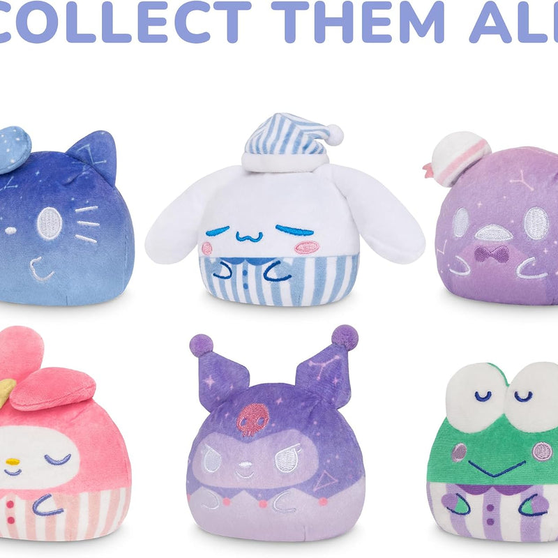 TeeTurtle Hello Kitty and Friends Sanrio Celestial Series Reversible Plushie Mystery Box - 3-Inch Two-Sided Blind Box Plush with Embroidered Details - Cute Surprise Toy for Kids, Teens, and Adult
