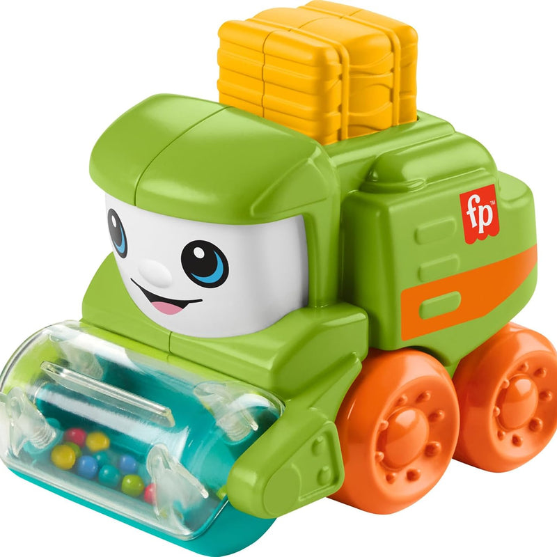 Fisher-Price Corn Popper Mini Vehicle Toy | 3.6 x 3.7 Inches, Push Along, Crawl After Play, Fun Sounds, Baby & Toddlers Ages 6+ Months