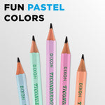 Ticonderoga Wooden Pencils, Pre-Sharpened, 2 HB Soft, Pastel Colors, 18 Count