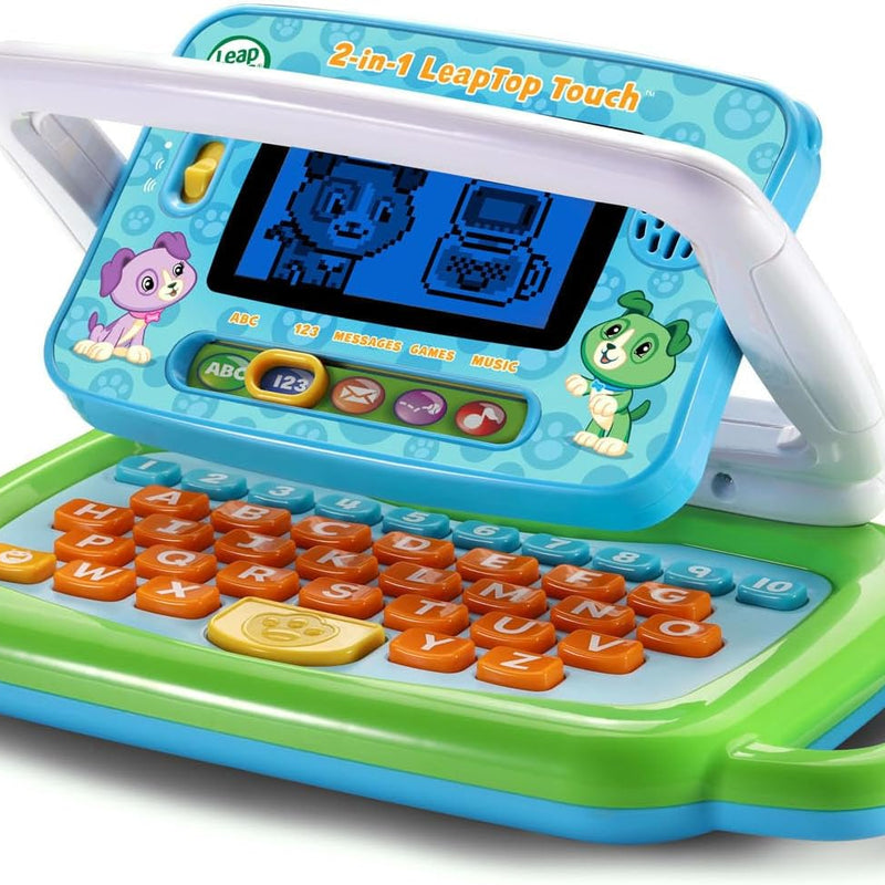 LeapFrog 2-in-1 LeapTop Touch Laptop for Preschoolers, Green