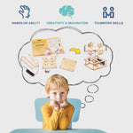 Yutin 5-piece wooden STEM science kits for kids aged 8-12, DIY craft kits with 3D puzzles and building models