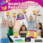 24-pack scratch rainbow art crafts notebooks for kids bulk birthday gift classroom prizes