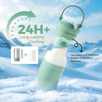 Momcozy Portable Breast Milk Cooler for Travel, 24H Ice-Free Cooling | 360° Surrounded Cooling Breastmilk Storage with 12oz Bottle, Leak Proof, Hassle-Free, Baby Breastfeeding Essentials for Mom