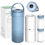 Portable Breast Milk Cooler Bottle with Digital Temp Display | 24H 360 Cooling, No Ice Packs Needed, 22oz Capacity with 2 BPA-Free Bottles, CPC Certified, Travel & Commute
