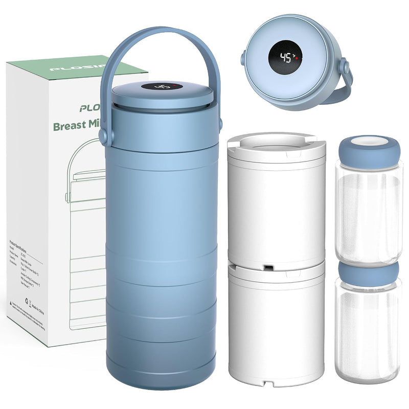 Portable Breast Milk Cooler Bottle with Digital Temp Display | 24H 360 Cooling, No Ice Packs Needed, 22oz Capacity with 2 BPA-Free Bottles, CPC Certified, Travel & Commute