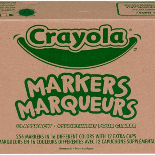 Crayola Broad Line Markers Classpack (256 Ct), Bulk Markers for Kids, Art Supplies for School, Classroom Must Haves, Preschool & Kindergarten Supplies