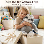 Mewaii 4 Lbs Weighted Stuffed Animals with Heating Pad- Heavy Belly & Limbs, 20" Sloth Heated Plush for a Realistic Hug, Super Soft Fluffy Plush Toy for Kids