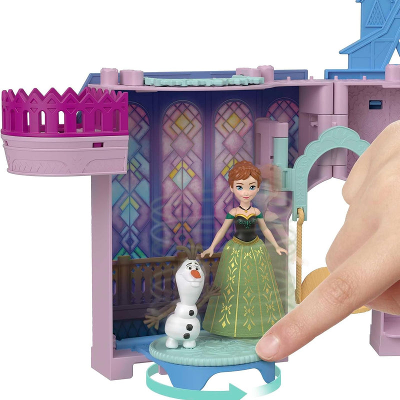 Mattel Disney Frozen Toys, Storytime Stackers Anna's Arendelle Castle, Stackable Doll House with Small Doll, Olaf & 7 Pieces, Inspired by The Movies