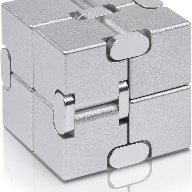 JOEYANK Fidget Cube New Version Fidget Finger Toys - Metal Infinity Cube Prime for Stress and Anxiety Relief/ADHD, Ultra Durable Sensory Gifts for Adults and Teens Kids