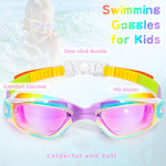 Freela Kids Swim Goggles, 2 Packs Swimming Goggles for Kids 3-14, Boys Girls Swim Goggles Anti Fog UV Protection No Leaking