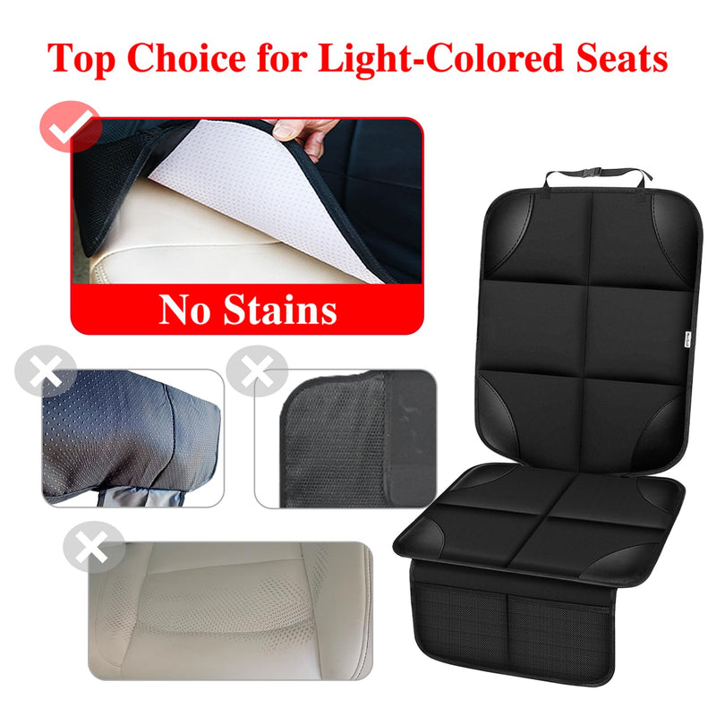 Meolsaek Car Seat Protector for Child Car Seat，Non-Slip Backing No Imprints | Durable Car Seat Mat 600D Fabric, Waterproof Car Seat Cover with Thick Pad