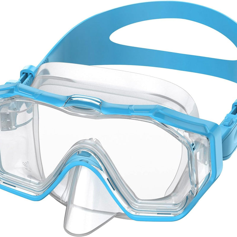 WSTOO Swim Goggles with Nose Cover for Ages 5-12, Youth, Adults, Unisex | Anti-Choking Design, Shatter-Resistant, Anti-Fog, Leak-Proof, Lightweight, Small for kids, Large for Adults