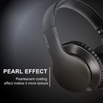 LORELEI X6 Over-Ear Wired Stereo Bass Headphones with Microphone, Lightweight, Foldable & Portable with 1.45M No-Tangle for Smartphone, Tablet, MP3/4, Space Black
