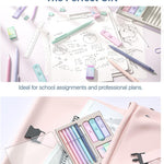 Four Candies Cute Mechanical Pencil Set, 0.7mm Medium Point, 6-Count Pack | 360 HB/2B Leads, 3 Erasers, 9 Eraser Refills, Storage Case, Triangular Grip, for Everyday Homework & Journal