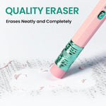 Taja 50 Pack Wood-Cased #2 HB Pencils, Bulk Pre-Sharpened Pencils with Top Erasers, Perfect for School & Classroom Writing and Drawing - Macaron