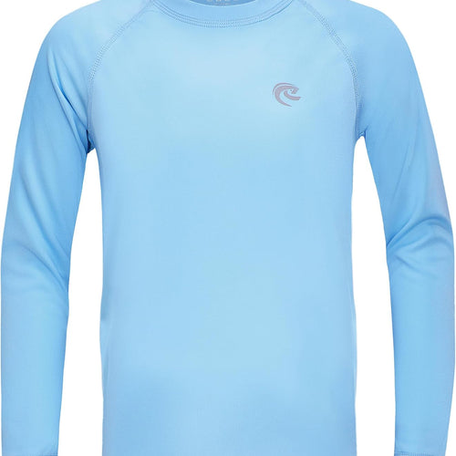 Boys UPF 50+ Swim Shirt Long Sleeve, 1 or 2 Pack UV Sun Protection Rash Guard, Youth Kids SPF Water Shirts for Beach Surf