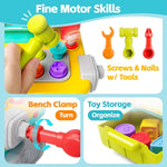 iPlay, iLearn Toddler Musical Workbench Toy, 1 Year Boy Gift, Baby Tool Set | Infant Shape Sorter Activity, Kid Pounding Game, Toddler Learning Toy, 1st Birthday Gift 12 18 24 Month Girl Age One 1 2 3 Yr