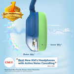 iClever BTH20 Active Noise Cancelling Headphones for Kids, 60H Battery, Type-C Fast Charging, Safe 80dBA Volume