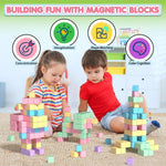 appluses 45pcs magnetic blocks for toddler girl toys, stem sensory autism play for kids 3-5 years