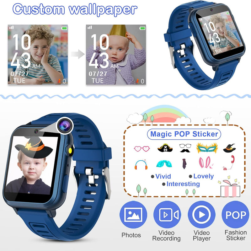 Phyulls Smart Watch for Kids with 39 Games, Camera, and Music Player