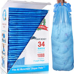 Diaper Pail Refill Bags, 1088 Counts, 34 Bags, Fully Compatible with Arm&Hammer Disposal System