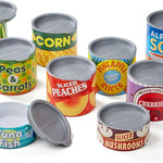 Melissa & Doug Let's Play House Grocery Cans with Removable Lids for Preschool Learning Toys for Girls & Boys 3+