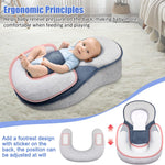 Baby Wedge Pillow, Adjustable Breastfeeding Pillow | For Reducing Spit-Up, Bottle Feeding